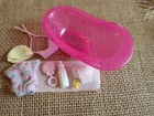 Vintage Barbie Mattel Baby Nikki Happy Family Bottle Bath Clothing S10-7