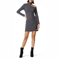 Waverly Grey Nat One-Shoulder Knit Mini Dress Size M Modern Minimalist