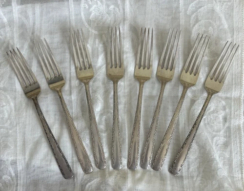 Lot Sterling Silver Gorham Camellia Dinner Forks 372 grams 7 inch x 8