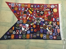 43" by 27"  7th Cavalry Guidon flag with 118th US Army patches attached 10/5/25
