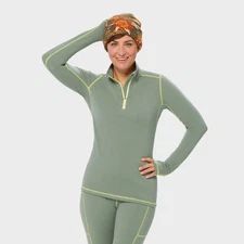 Women's Wickerino Wool Base Layer 1/4 Zip Top