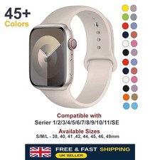 For Apple Watch Silicone Strap Band Series 12 11 10 9 8 7 6 5 4 38 40 42 44 45mm