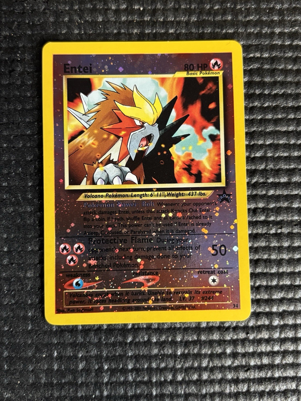 Pokémon TCG Entei Black Star Promo Holo Card #34 2001