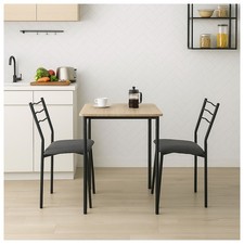 Essgruppe Thora 3-teilig Tischplatte San Remo Tischgruppe 1 Tisch 2 Stühle HTI