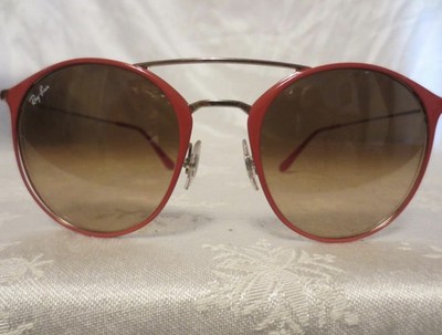 NEW Ray-Ban Women s RED COPPER Round Pink Gradient Brown Sunglasses RB 3546 9072