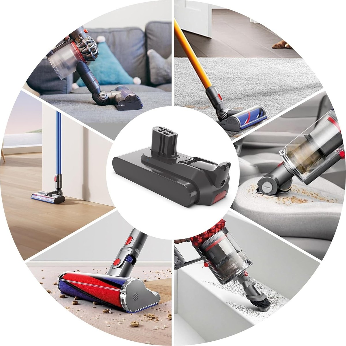 25.2V 4.0Ah Battery Replacement for Dyson V12 Detect Slim Vacuum