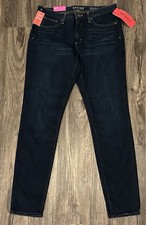 NEW Women  s SPANX Slim-X Skinny Dark Blue Shaping Jeans FD0214- Size 31