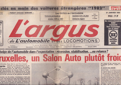 L'Argus Nr. 2763 SALON DE BRÜSSEL / SPORT AUTO & AFRIKA UND EUROPA