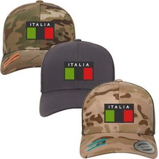 Subdued ITALIA FLAG CAP Hat Italian Italy Flexfit  yupoong