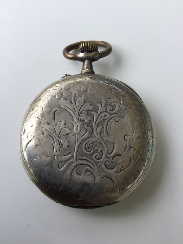 SILBER TASCHENUHR POCKET WATCH Zakhorloge WEIHNACHTSGESCHENK - 第 5/12 張圖片