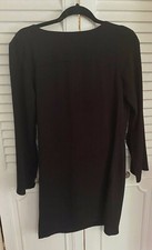 Halston Womens Dress Black Cocktail Fancy Size 2 Cowl Neck Reversible Silver