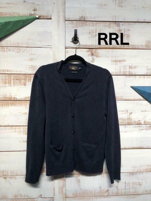 RRL RALPH LAUREN 100% Cashmere Cardigan Size S Navy auth men | eBay