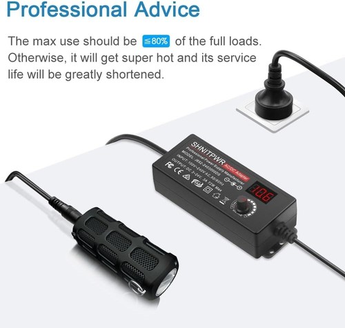 3V/24V 3A 72W Power Supply Adjustable DC 3V 5V 6V 9V 12V 15V 16V 18V 19V 20V 24V - Picture 4 of 7