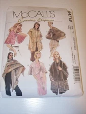 WOMENS UNCUT MCCALLS M4719 SEWING PATTERN SHAWL WRAP EVENING CAPELET FORMAL