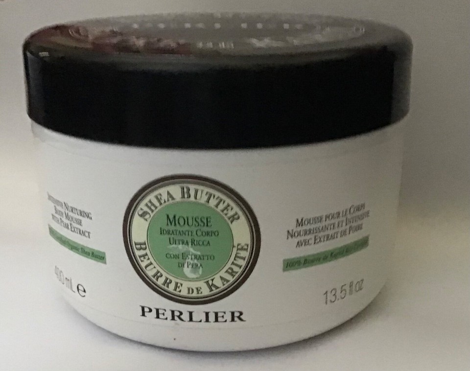 PERLIER SHEA BUTTER MOUSSE INTENSIVE BODY MOUSSE WITH PEAR EXTRACT 13.5