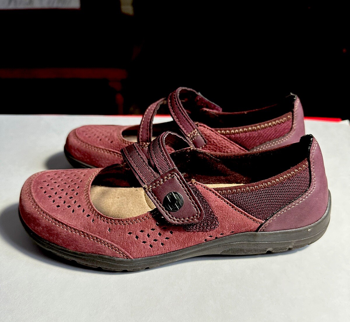 Women's Earth Spirit Shoes Womens Slip On Mary Jane New Wine color