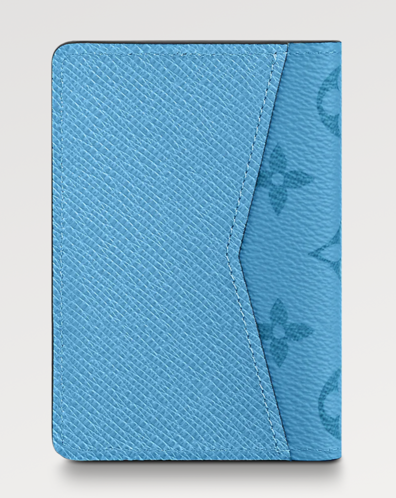 Louis Vuitton Taiga Taigarama Denim Blue Monogram Logo Pocket