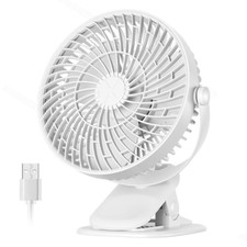6" USB Desk Clip on Fan Small Air Circulator Portable Cooling Camping Stroller