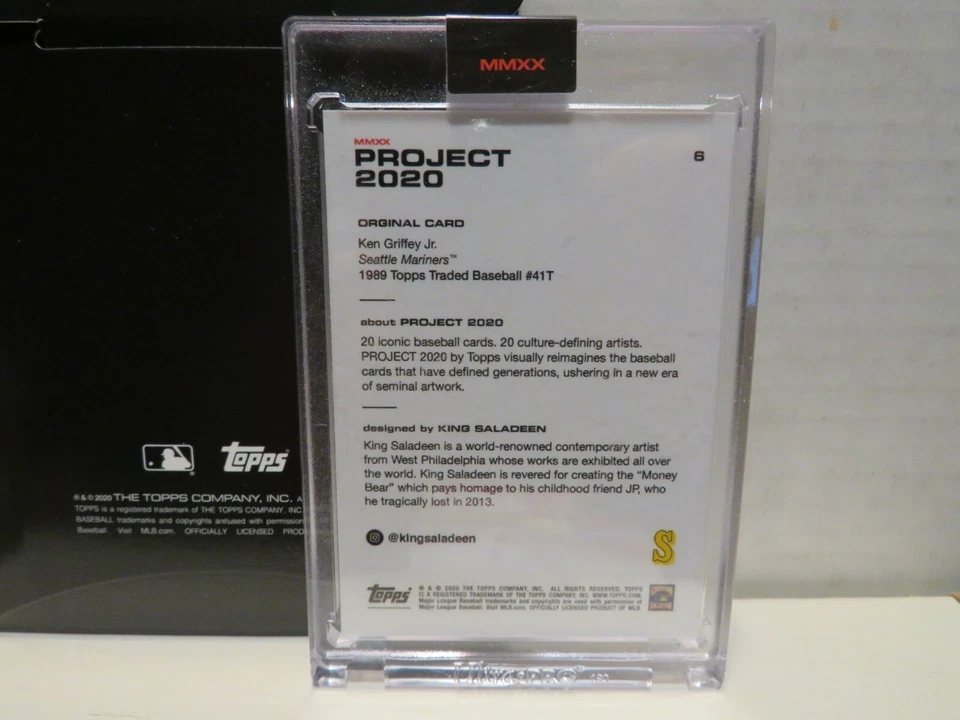 Topps PROJECT 2020 Card 6- 1989 Ken Griffey Jr. King Saladeen - Print Run: 2504 - Image 4 of 4