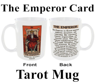 DER KAISER TAROTKARTE TASSE MAJOR ARCANA AUTORITÄT KONTROLLE BEDEUTUNG LESEN GESCHENK TASSE