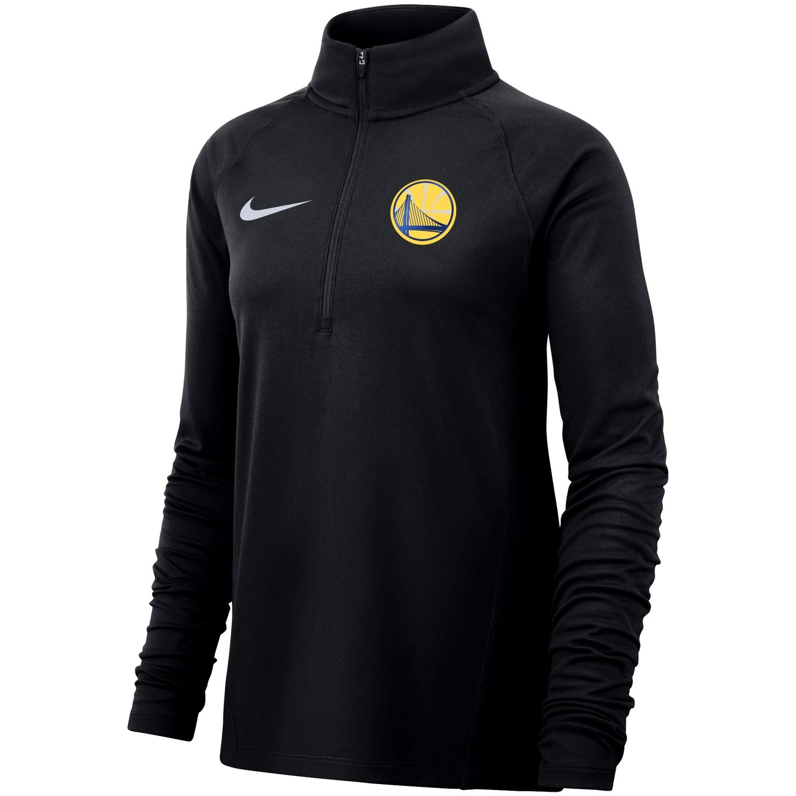[941590-010] Женский пуловер Nike NBA Golden State Warriors с коротким рукавом и застежкой-молнией Jack