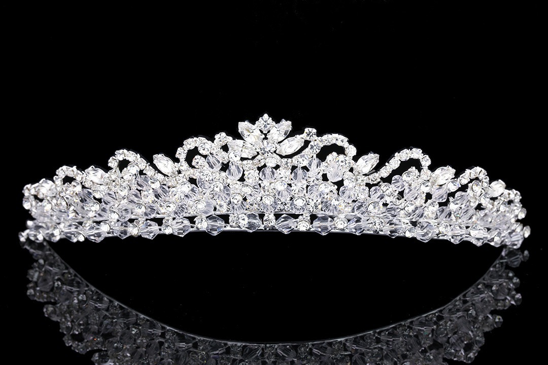 Crystal Tiara Hair Rhinestone Bridal Queen Crown Pageants