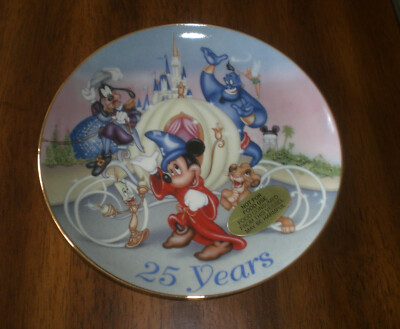 WALT DISNEY WORLD 25 YEARS COLLECTORS PLATE - ORIGINAL BOX | eBay