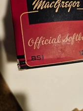 BEYOND RARE! Vintage 1930’s MacGregor 12" BS1 "Night And Day" Softball w BS1 Box