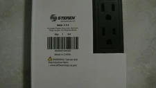 STEREN 905-111 6 OUTLET SURGE PROTECTED POWER STRIP BLACK