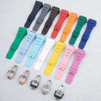 25x18mm FKM Fluoro Rubber Watch Band Strap Fits Richard Mille RM11-03 M Size