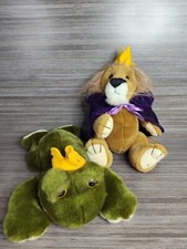 Vintage Russ Plush Prince Frog with Crown Ty Sire Plush With Crown Nursery Decor