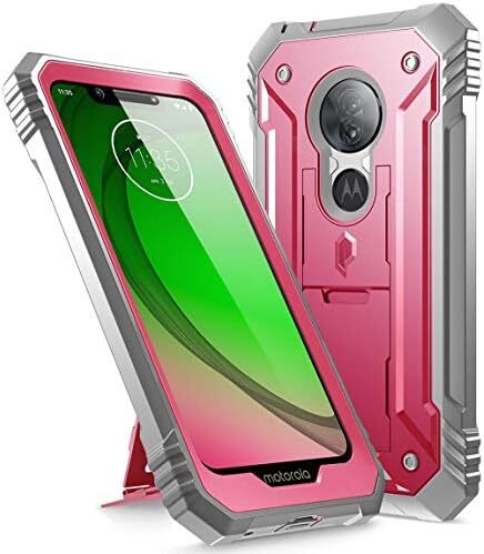 Moto G7 Play Rugged Case, Moto G7 Optimo, Full-Body Dual-Layer Shockproof Protec