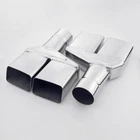 Pair Quad Square Outlet 2.5" in Exhaust Tips For 1970-1974 Dodge Challenger