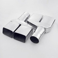 Pair Quad Square Outlet 2.5 In Exhaust Tips For 1970-1974 Dodge Challenger Pair Quad Square Outlet 2.5 In Exhaust Tips For 1970-1974 Dodge Challenger
