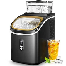 33Lbs/Day, 16Pcs/5Mins Countertop Ice Cube Maker with 1.5L Detachable Water Tank