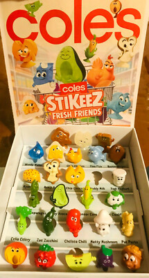 New Coles Stikeez Fresh Friends 2020 + COLES FRESH STIKEEZ Series 1 ...