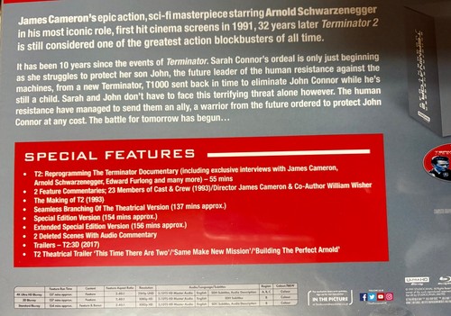 Terminator 2 Judgment Day 4K UHD 30th Anniversary Endo Skull MIB Factory Sealed - Picture 3 of 8