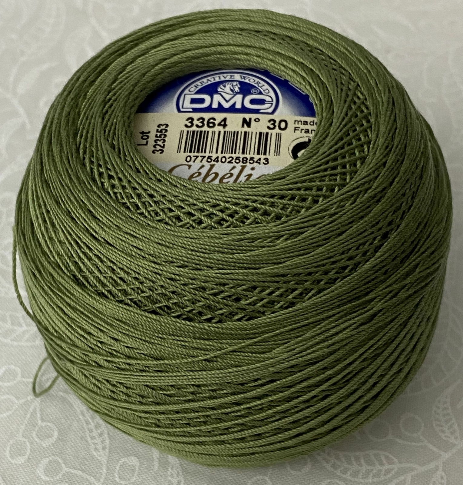 DMC Cebelia Combed Cotton Crochet Thread Size 30, 50g Ball, Colour 3364