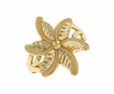 Atemberaubender floraler Alltagsring 10 Karat oder 14 Karat Gelbgold