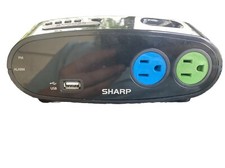 Sharp Digital Display SPC136 Multi Plug LED Alarm Clock USB and Electric Outlets