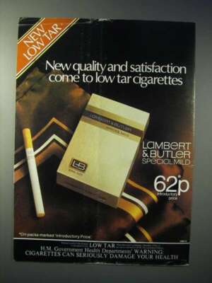 1980 Lambert & Butler Special Mild Cigarette Ad - Quality