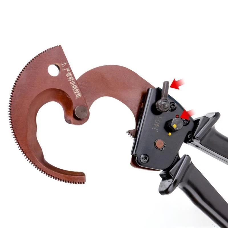 Cortador de cable de trinquete Herramienta de corte de alambre de acero al manganeso Alicate cortador de alambre Foto 3 de 4