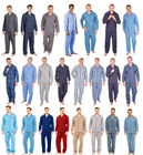 Mens Traditional Pyjamas 2 Piece Classic Set Hospital Top + Bottoms Size S - XXL