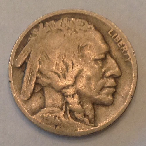 1917  Buffalo Nickel -with free shipping and handling cd -