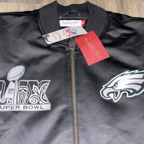 Giacca Bomber Philadelphia Eagles Mitchell & Ness Super Bowl LIX Champions Raso - Foto 5 di 7