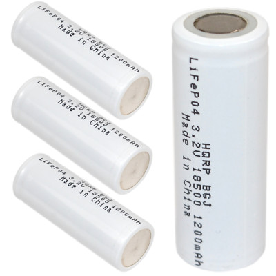 4x HQRP Batteries IFR18500 18500 for LED Flashlight Torch, Security System Panel