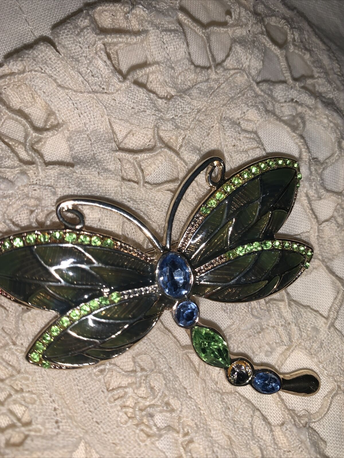 Vtg  Napier  Signed Dragonfly Brooch/Pin in Silve… - image 3
