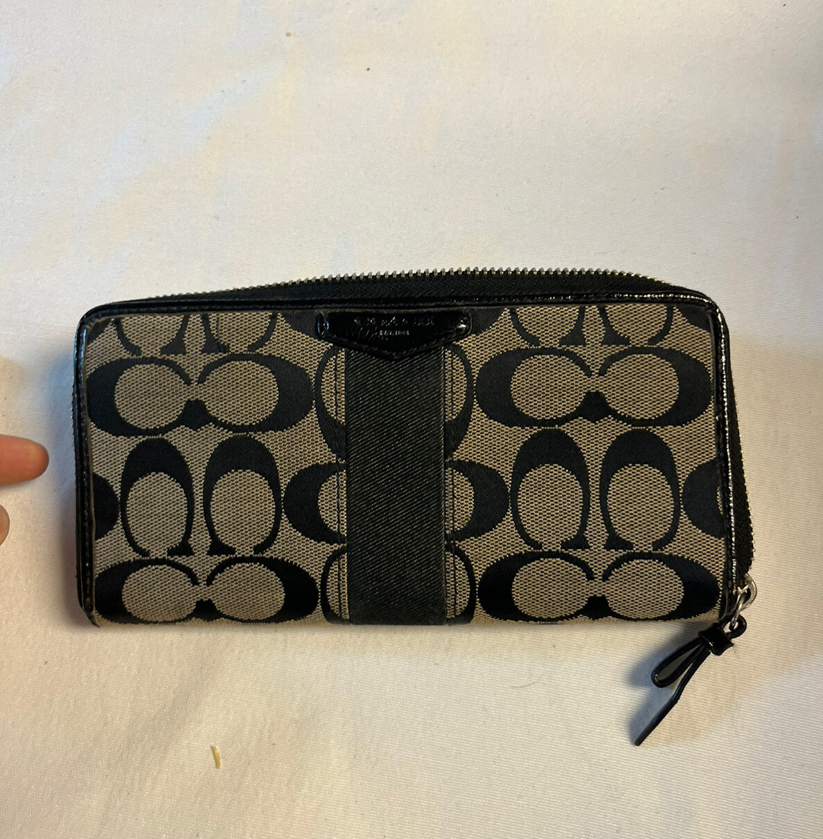 Coach Zipper Wallet Black Original Design With Card W… Gem