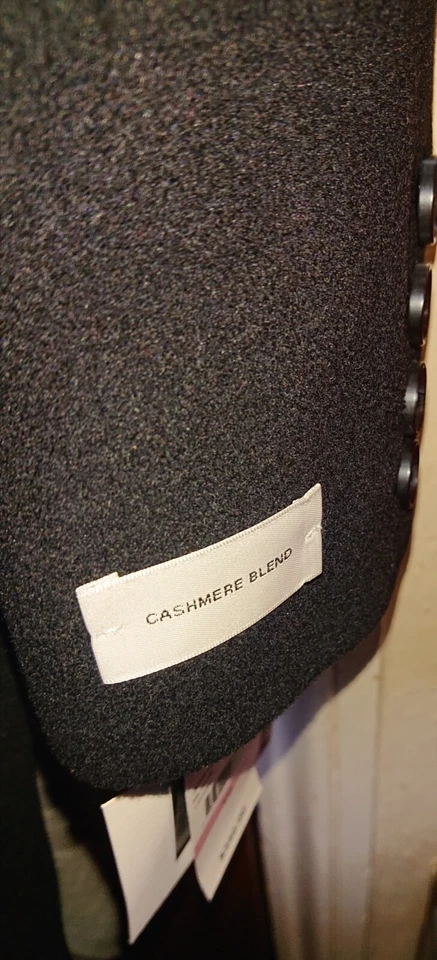 Anne Klein Single-Breasted Wool Coat Black us Size 10 / uk 12. never worn.  - Image 2 of 4