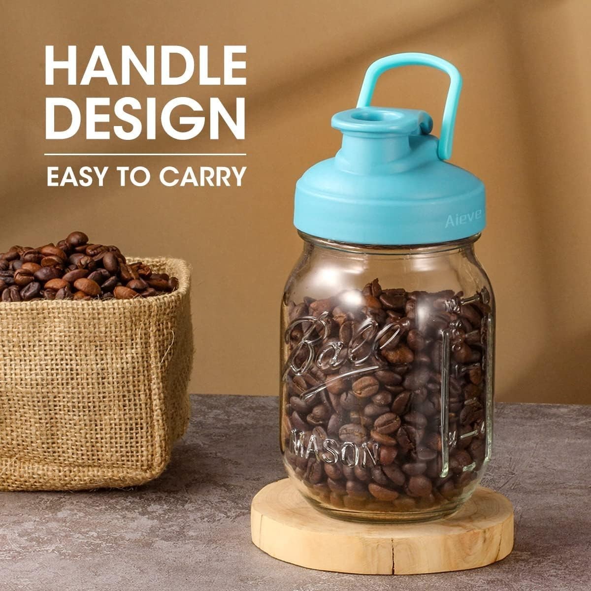 4-Pack Leak-Proof Flip Top Mason Jar Lids - Colorful & Reusable for Drinks